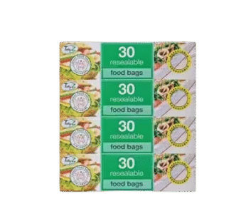 30 Food Bags Resealable – 36 Qty